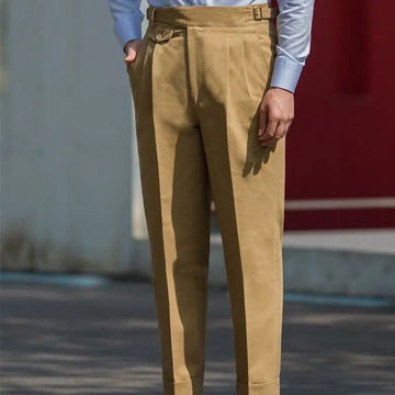 Aidase Spring Autumn Men's New Fashion Solid Color Suit Pants Male Business Casual Loose Pants Male High Waist Work Pants aidase-shop
